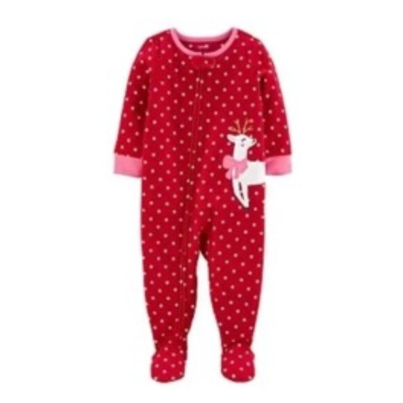 Carter's One Piece Sleeper Christmas Reindeer 4T - Picture 1 of 3